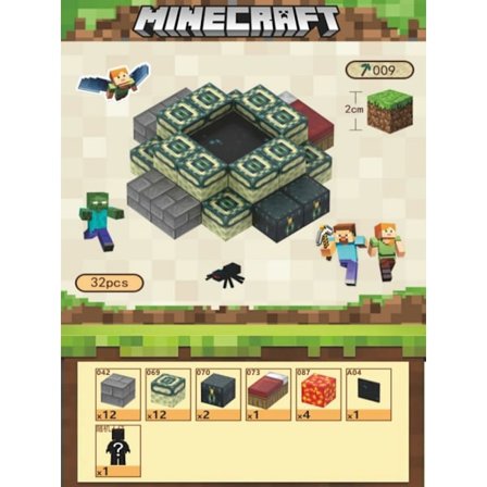 T009-End Portal Min Magnetiske Verden Magnetisk Byggekloss Leketøysett