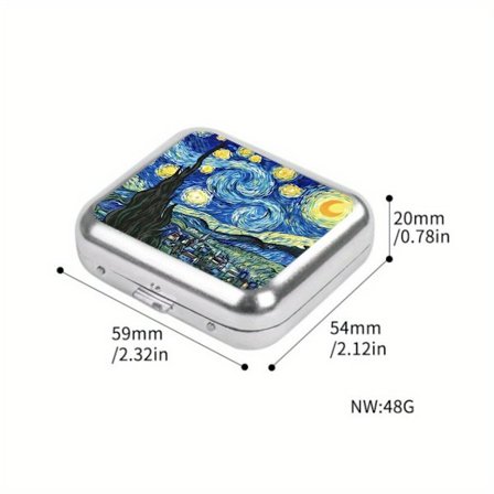 1 stk, Stjerneklar himmel farge bilde mini metall askebeger