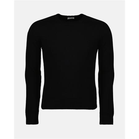 Saint Laurent Round-neck Strik Sort, Herre Strik