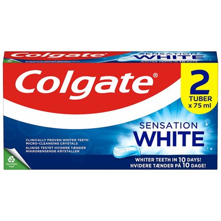 Colgate Tandpasta Sensation White 2x75 ml, Medicin & Pleje, Mund & Tandpleje, Tandpasta