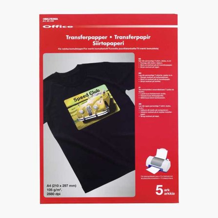 Transferpapper för mörka bomullstyger 5-pack