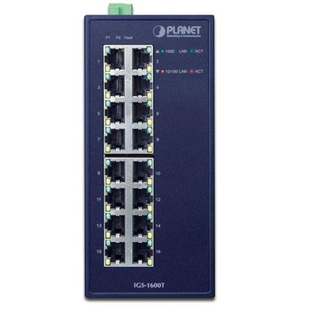 Planet IP30 Industrial 16-Port