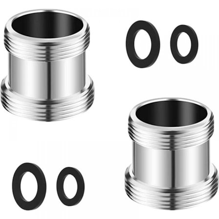 2 stk. 22/24 mm Han-Han Vandhane Adapter, 22 mm NPT Han til Han Gevind, Egnet