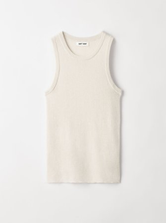 Soft Goat - Fine Knit Singlet - L - Cream