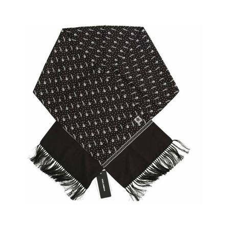 Dolce & Gabbana Silky Scarves svart, Herr Halsdukar, Herr, Storlek: ONE SIZE