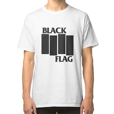 Svart flagga band logotyp T-shirt