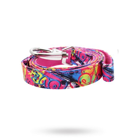 Urban Pup - Pink Graffiti Textilkoppel - Hundkoppel