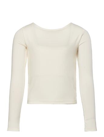 Rkbillie Ls T-Shirt Tops T-shirts Long-sleeved T-shirts Cream Rosemunde Kids
