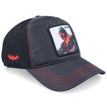 Capslab - Svart snapback Keps - Dc Comics Batman Black Premium A-Frame Trucker @ Hatstore