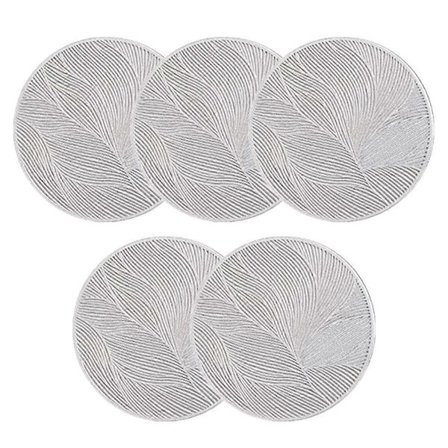 Runde Brikker Varmebestandige - Sklisikre Beskyttelsesmatter for Spisebord Kjøkken Kaffe Te Varm Drikke Brikke A