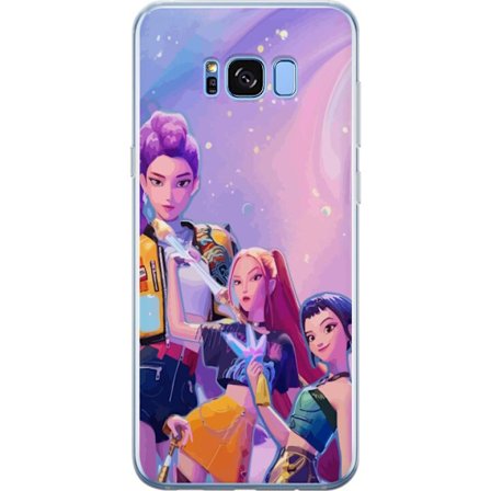 Kompatibelt Mobildeksel til Samsung Galaxy S8+ Futuristiske popdamer i neonfarger med magiske detaljer mot en drømmeaktig galaksebakgrunn