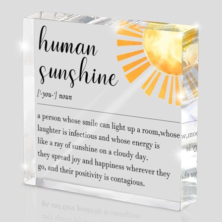 Inspirerende Human Sunshine-gaver til kvinder og mænd, påskønnelsesgaver til lærer, venner, kolleger, læge, sygeplejerske, medarbejderpåskønnelse