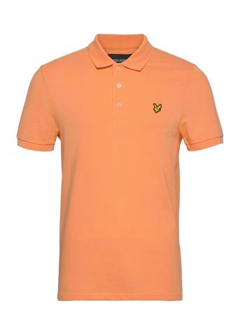Plain Polo Shirt Polos Short-sleeved Orange Lyle & Scott