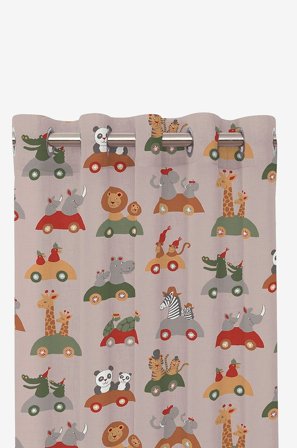 Redlunds - Udflugt med båd - Beige - Gardiner med ringe - 120X240 - Fra Homeroom