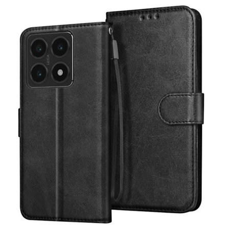 Fodral till Xiaomi 14T - AVIZAR - Wallet Flip och stabilt videostöd - Svart