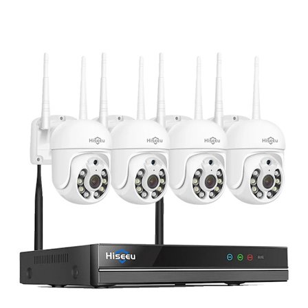 Trådlöst säkerhetskamerasystem, 10CH NVR, Människodetektering,Ingen, 5MP PTZ-system