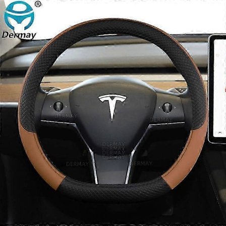 Läderrattskydd för Tesla Model 3, halkfritt 9 färger