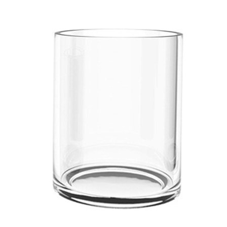 Sylindrisk vase laget av transparent glass, valg av flere størrelser, enkel