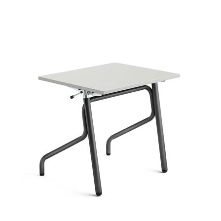 Sitz-Steh-Schülertisch ADJUST, 700x600 mm, Hochdrucklaminat, grau, anthrazit