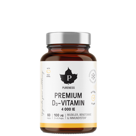 Pureness Premium D3-Vitamin 4000 IE 60 kapsler