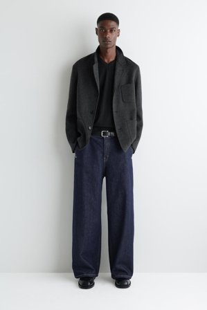 COS Homme Pantalon Large En Denim in Bleu