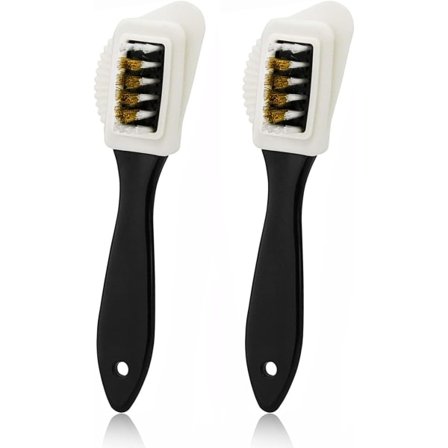 2 stk. ruskindbørster til sko, 4-sidet skobørste ruskindskorens nubuckbørste til ruskindstøvler sko