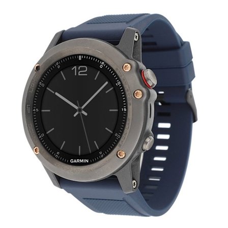 Garmin Fenix 3 / 3 HR / 5X klockarmband i silikon - Mörkblå