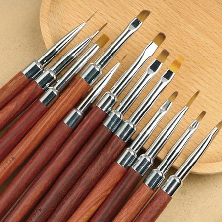 Nail Liner Brush Reusable Ergonomics Handle Ultra Thin Liner Painting Uv Gel Extension Nail Brush For Manicure