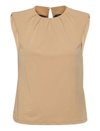 Vmminna Shoulder Pad Top Jrs Ga Beige Vero Moda