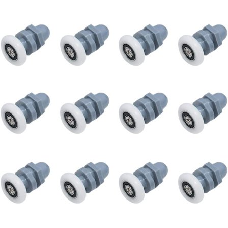 12 kpl Kestävät muoviset suihkuoven rullat liukuva kiskolaakeri B