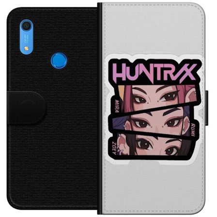 Yhteensopiva Lompakkokotelo Huawei Y6s (2019) K-pop-inspiroitunut futuristinen tyttöryhmä neonvaloissa ja kosminen sci-fi-kohtaus