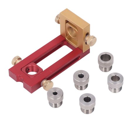 6 stk. Kryss Flat Hull Punch Drill Guide Verktøysett for Trebearbeiding