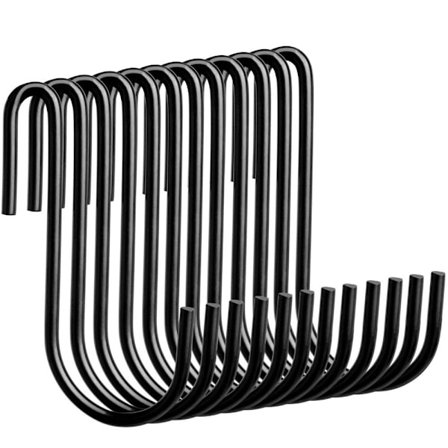 12 stk S-kroker Kroker for oppheng av metallkroker S-formede kroker