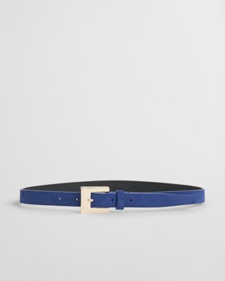 GANT - Smalt belte i semsket skinn til dame til dame college blue