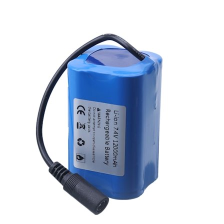 7,4V 12000mAh batteri med USB-oplader til T188 T888 2011-5 V007 C18 H18 Fjernbetjening RC Fishing Bait Boat Reservebatteridele