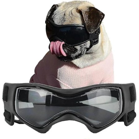 Små hundesolbriller UV-beskyttede sorte [YJD]