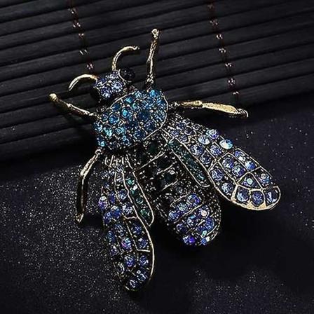 Insekt strass brosje dame pin skjerf klipp smykker brosje bo