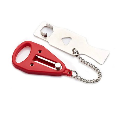 Bærbar dør lås, hotelværelse dør lås giver ekstra privatliv og sikkerhed, metal dør lås egnet til hjem, hotel, lejlighed