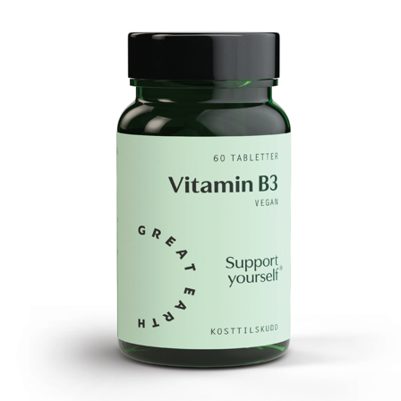 Great Earth Vitamin B3 tabletter, 60 stk.