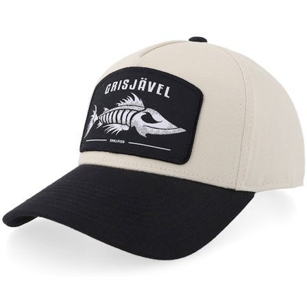Skillfish - Beige adjustable Keps - Grisjävel Stor Patch Blank Stone/Black A-Frame Adjustable @ Hatstore