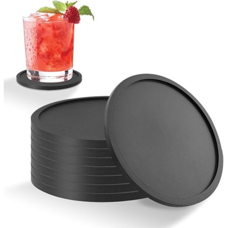 8 Stycken Silikonunderlägg, Silikondryckunderlägg, Runda Dryckunderlägg, Bordskydd för Alla Typer av Bord, för Ölglas, Kaffemuggar