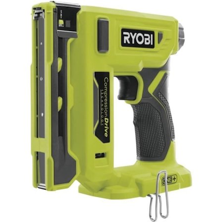 RYOBI - 18V ONE+ nitoja - 9,4 mm selkäniitit, pituus 6,35 mm - 14,3 mm - 90 niittimakasiini + niitit ja koukku - R18ST50-0
