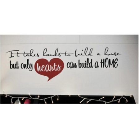 It takes hands to build a house... Väggord