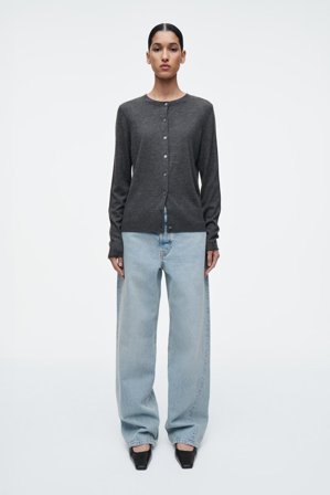 COS Women's Facade Jeans Med Raka Ben in Blå