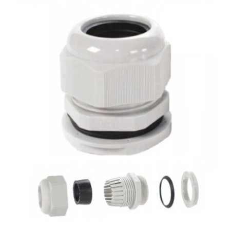 Kabelförskruvning med metrisk gänga MG-32 ljusgrå_MGF