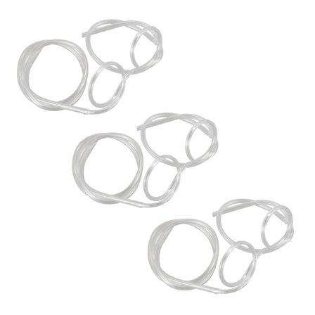 3X glasformade sugrör - Transparent