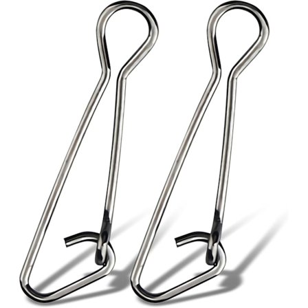 5# 100 stk. Line Connector Fiskesnap Rustfritt Stål Høy Styrke Snaps Svivel Saltvann Hurtigskift Fiskesnap Klips Ferskvann
