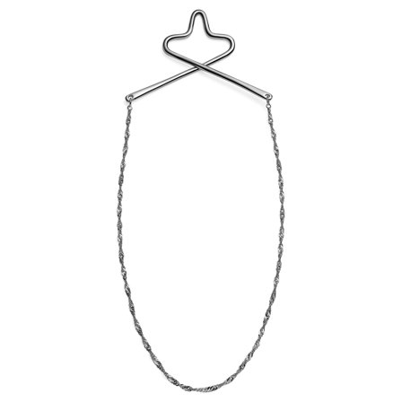 Silver Crinkle 925s Tie Chain for Men - Tie chains