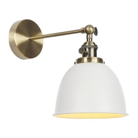 Modern taklampa halvcirkel mini med vit metallskärm-FX-