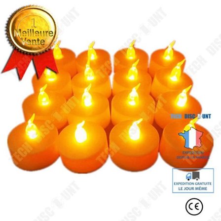 Sähkökynttilä - TD - 24 kpl - Sylinteri - Sisätila - Oranssi